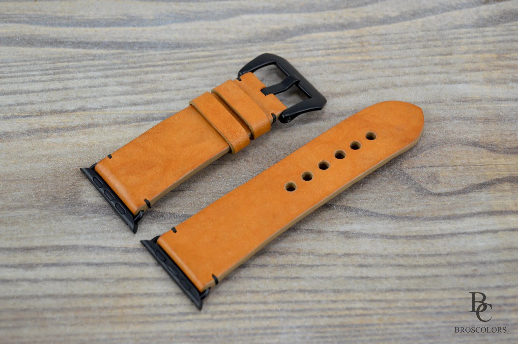 Apple Tan Color Leather Watch Band - Autumn Vibes