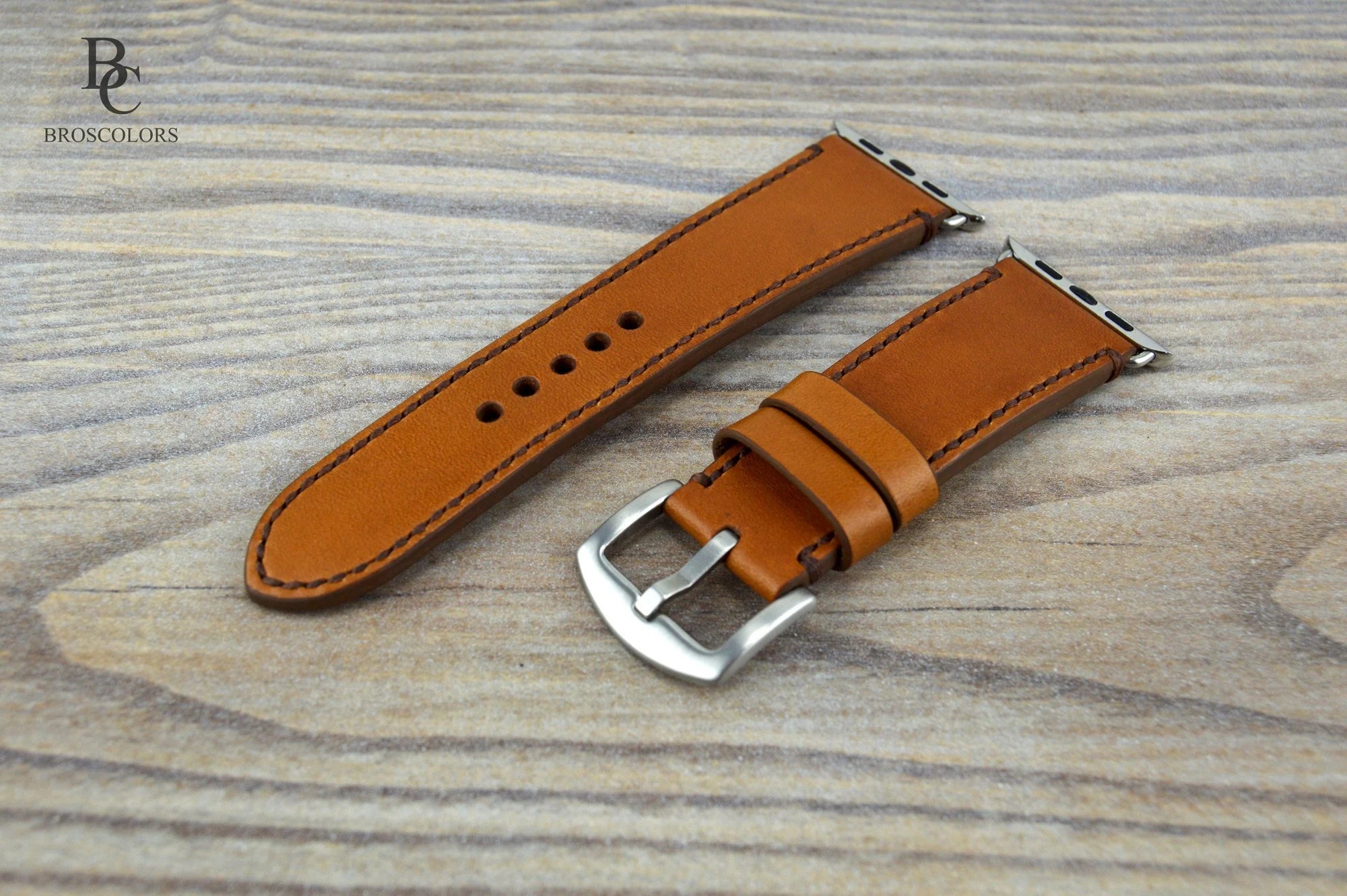 Apple Leather Watch Band - Camel Brown