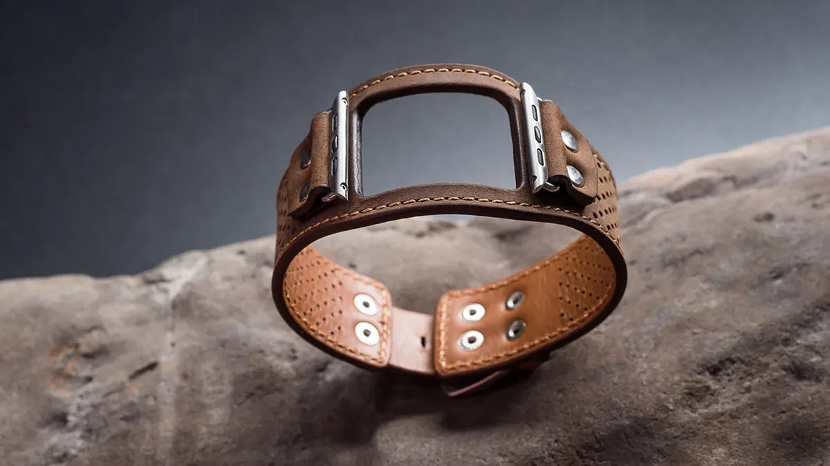 Apple Watch Cuff Breathable Band - Sport Rock - Brown