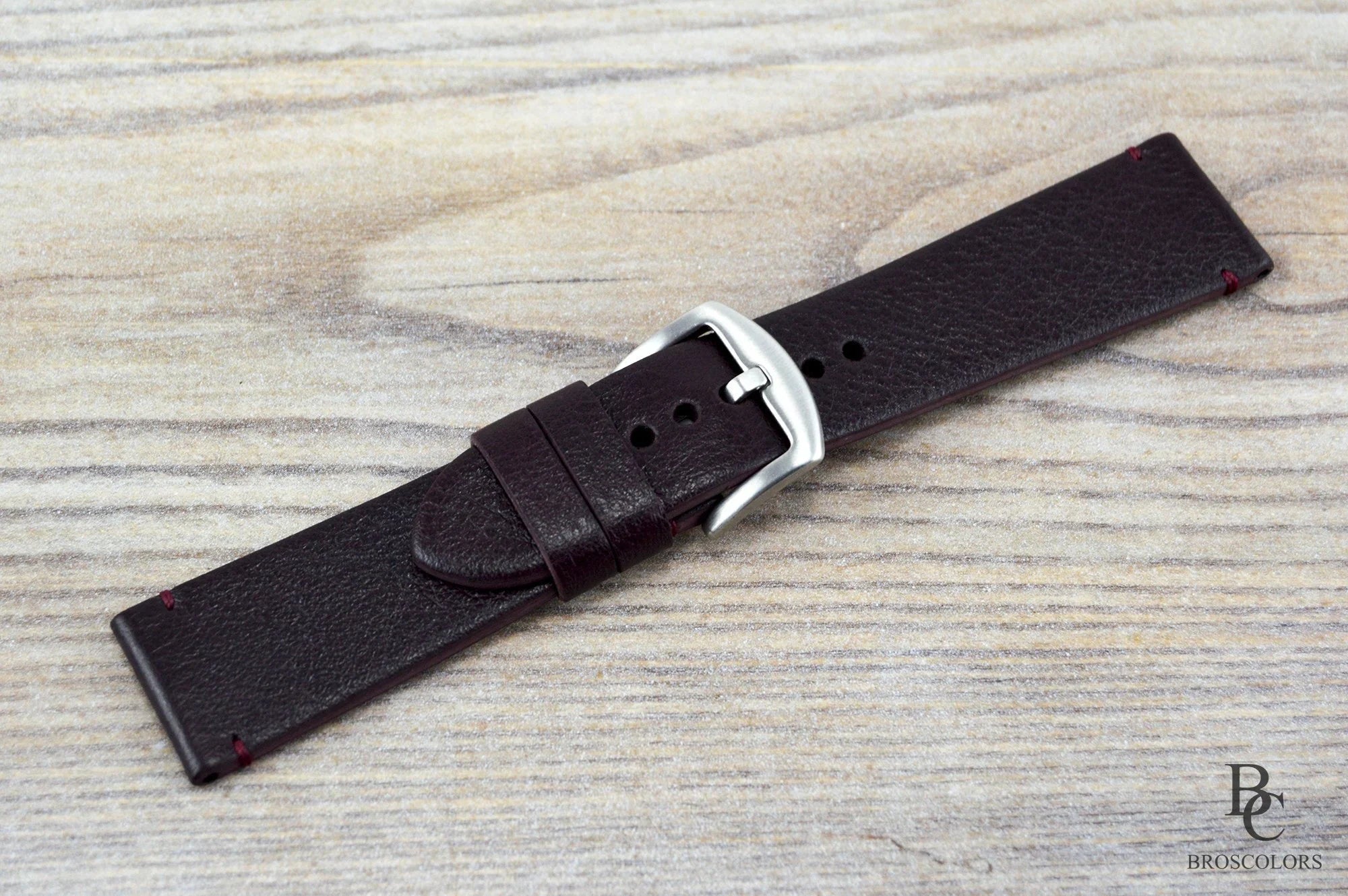 Bordeaux Leather Watch Strap - Stylish Brown Watch Strap