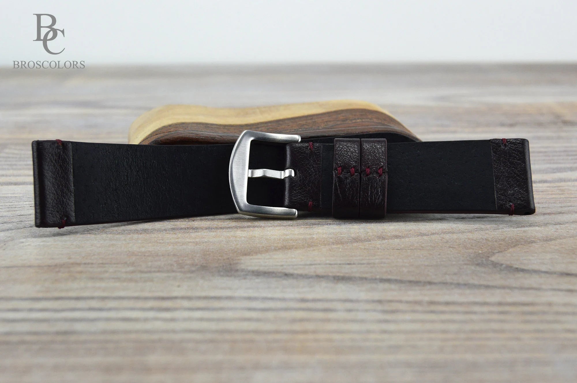 Bordeaux Leather Watch Strap - Stylish Brown Watch Strap