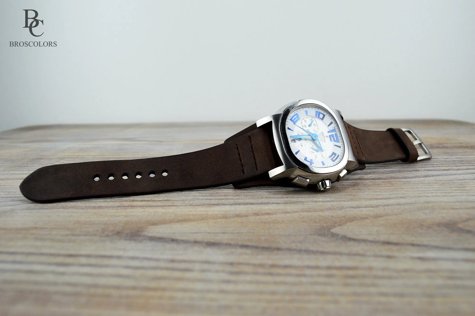 Brown Crazy Horse Leather Cuff Watch Band - Horse Adventure