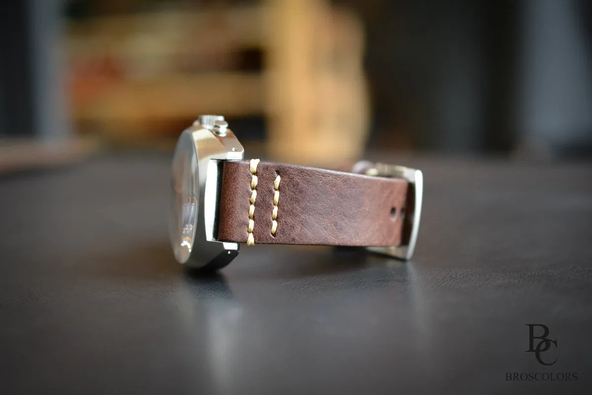 Classic Leather Watch Strap - Brown - Simple Brown