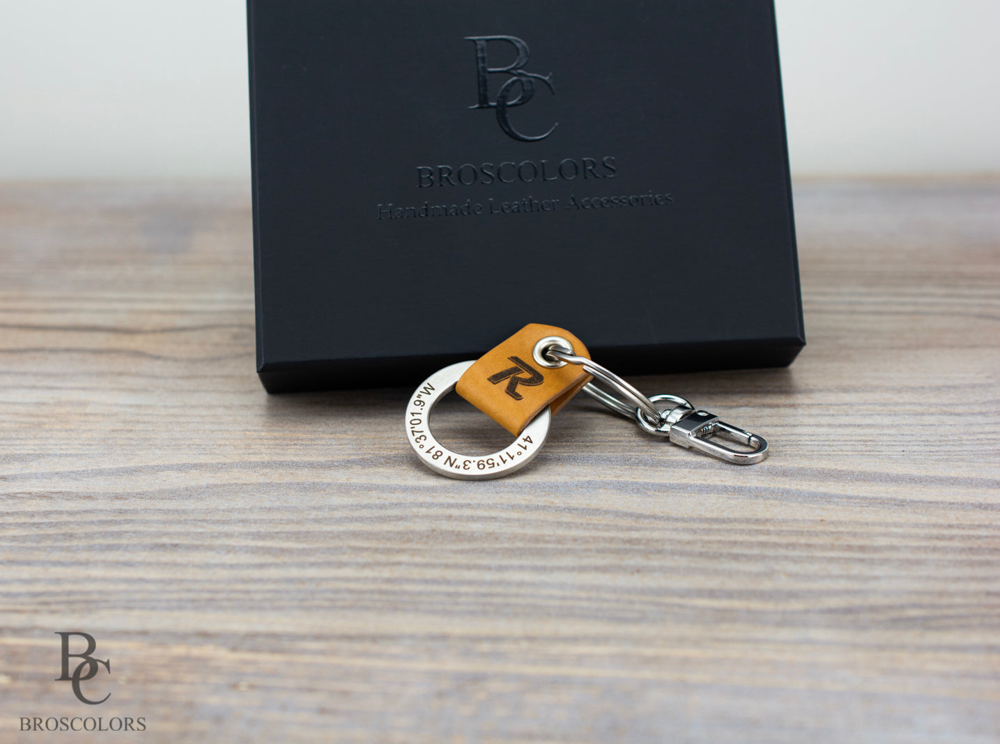 Leather & Steel  Keychain