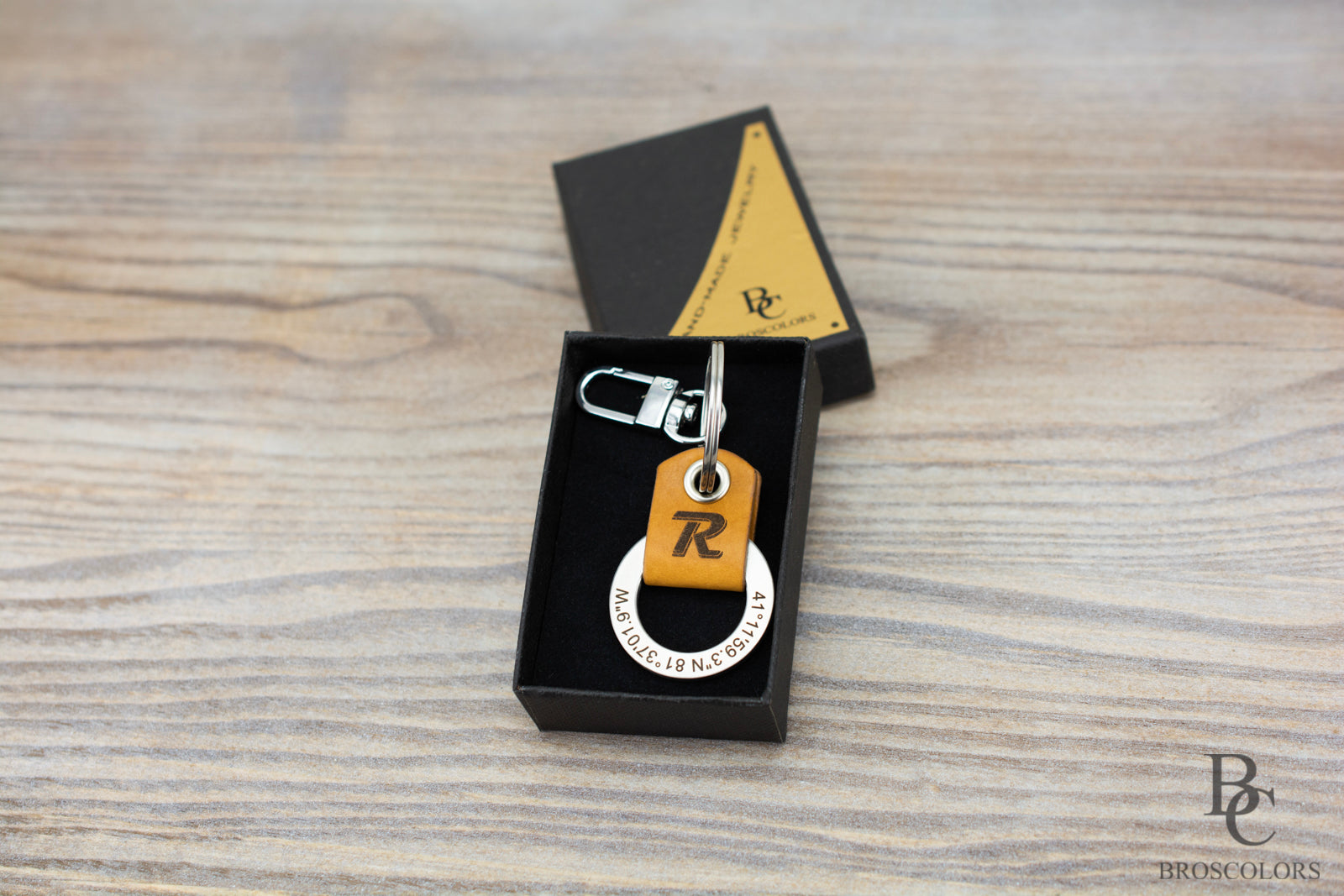 Leather & Steel  Keychain