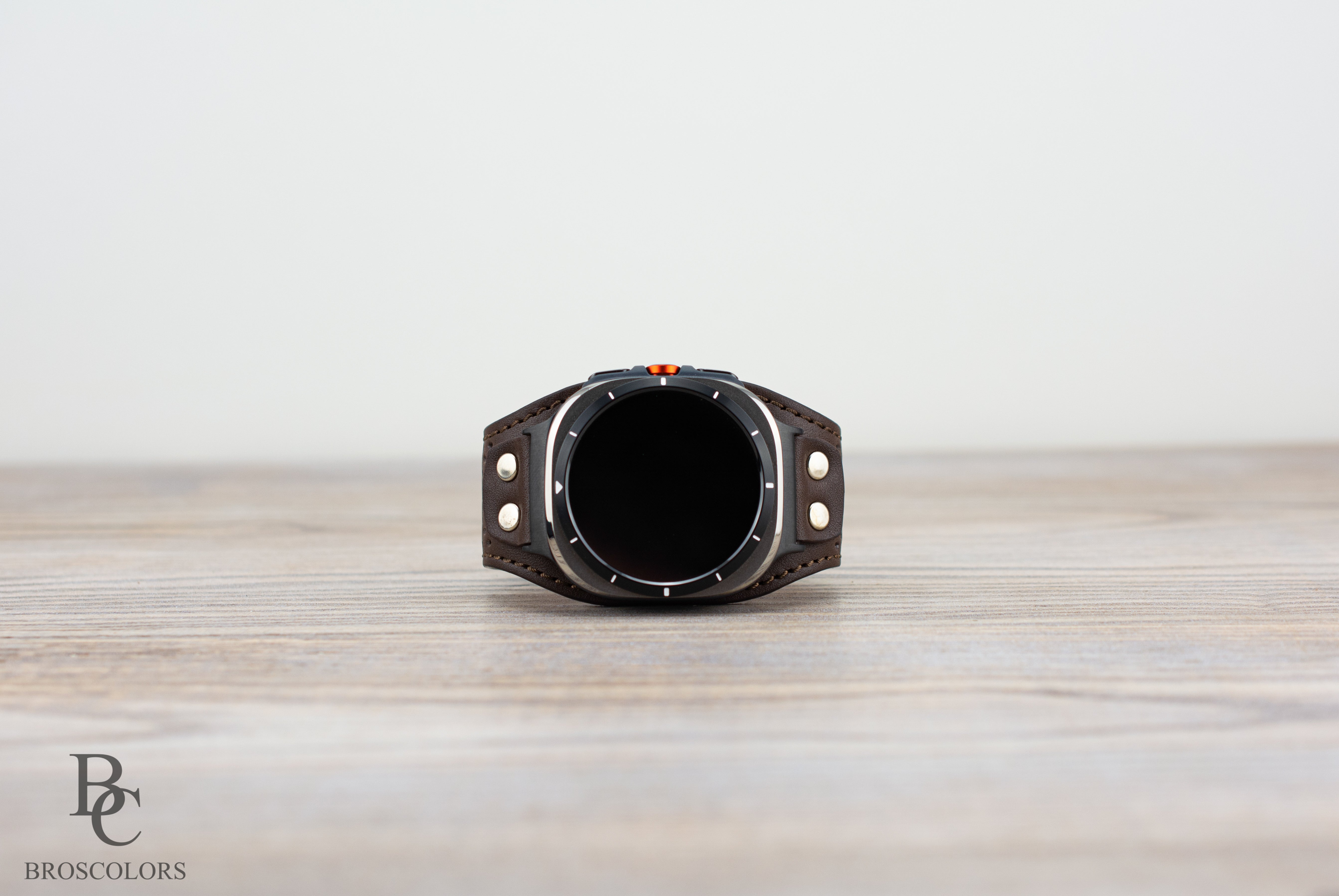 Brown Leather Cuff Band for Samsung Galaxy Ultra 47mm / Galaxy 8 Classic