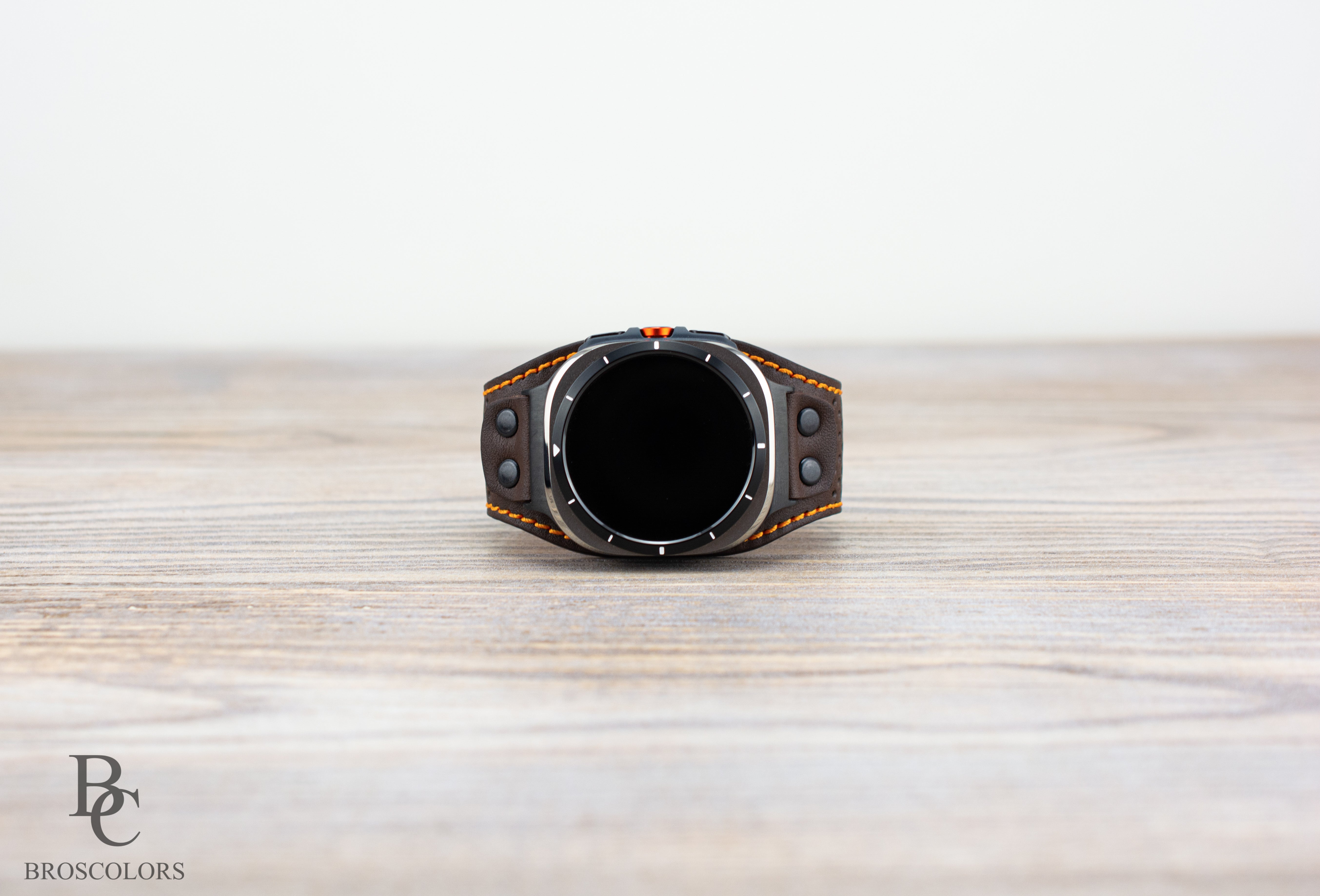 Brown Leather Cuff Band for Samsung Galaxy Ultra 47mm / Galaxy 8 Classic