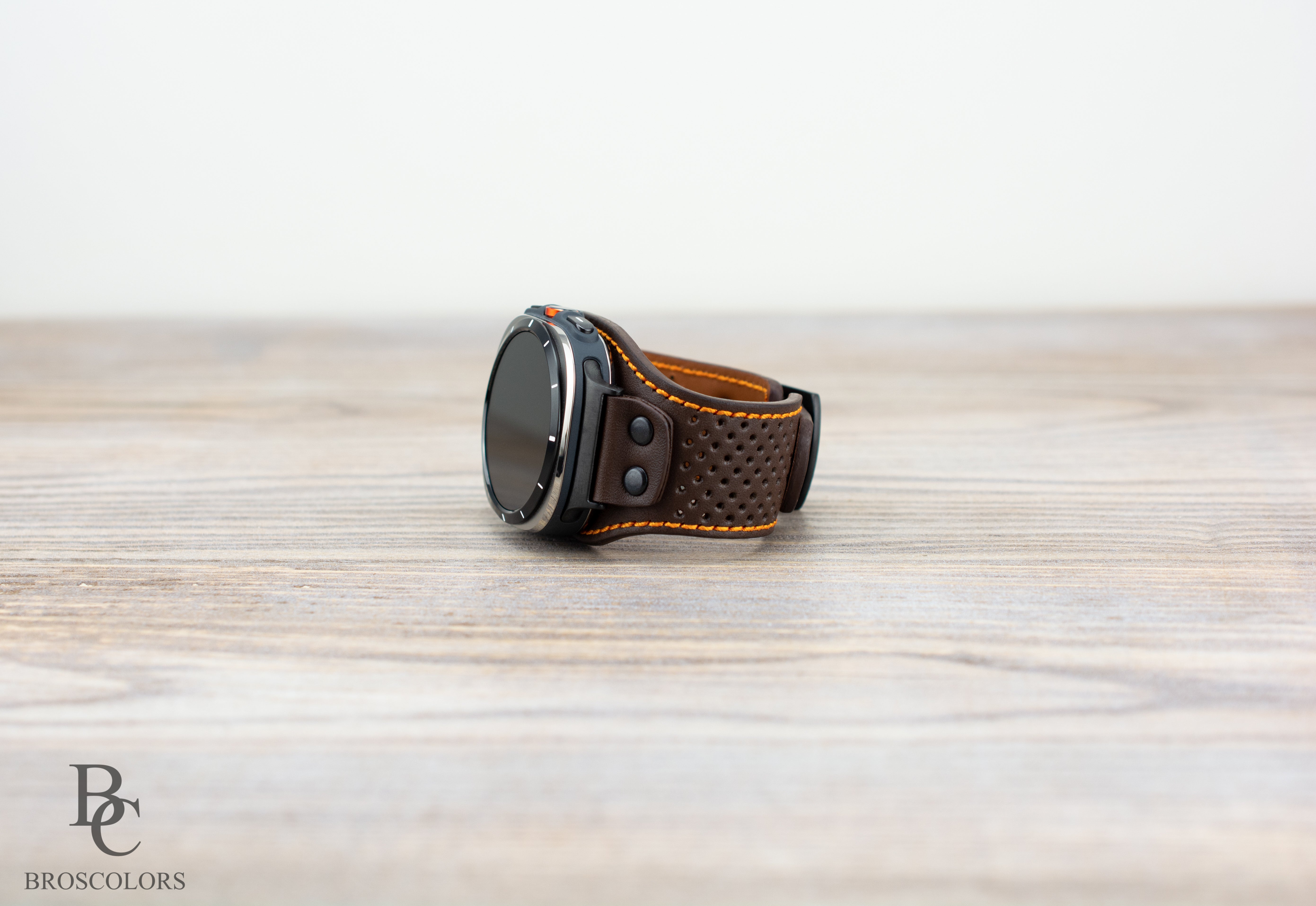 Brown Leather Cuff Band for Samsung Galaxy Ultra 47mm / Galaxy 8 Classic