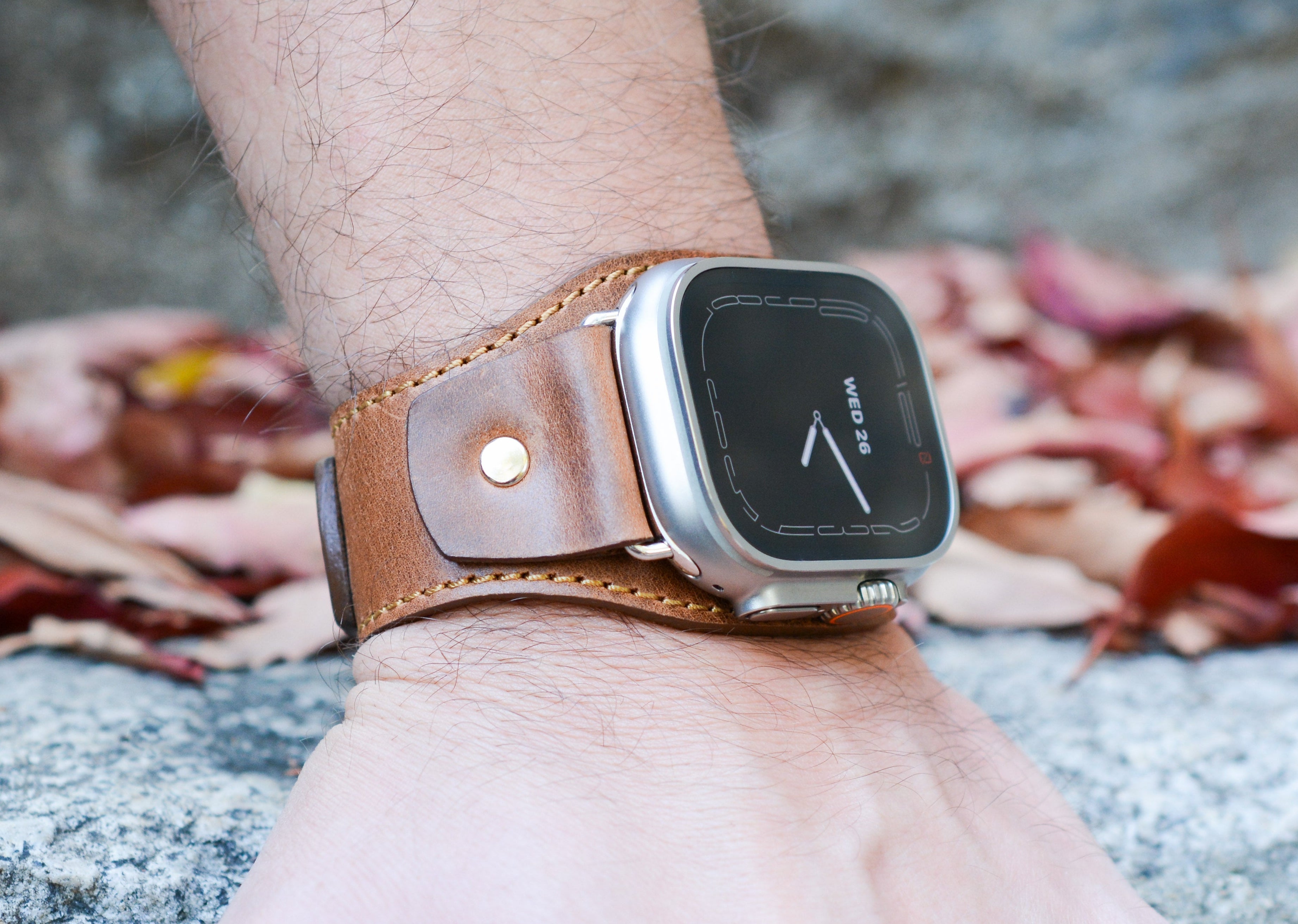 Leather Cuff Band for Apple Watch Ultra & All Series