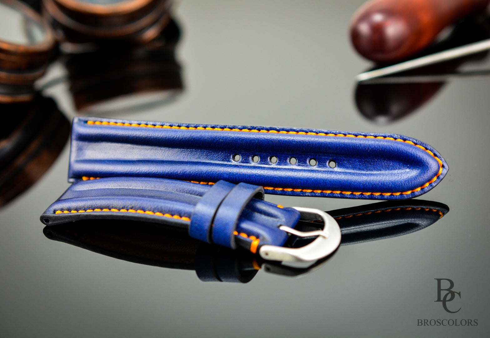 Brown leather Watch Strap