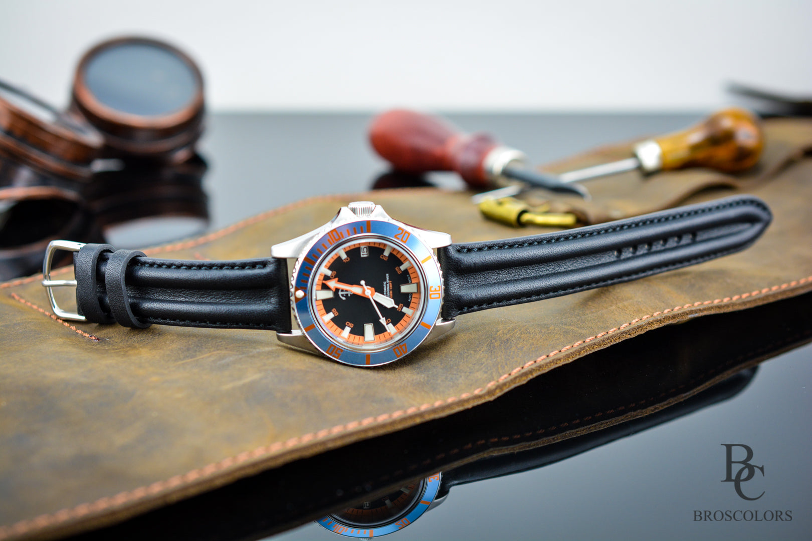 Brown leather Watch Strap