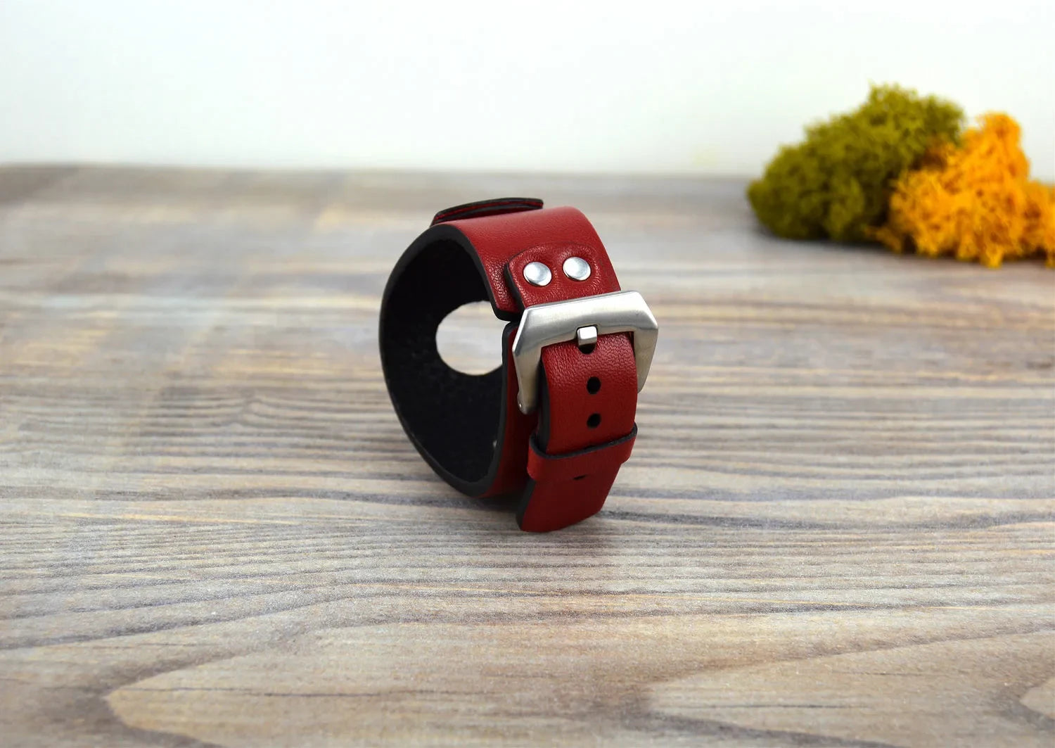 Red Apple Watch Cuff Band Cuff Strap - The Red Apple