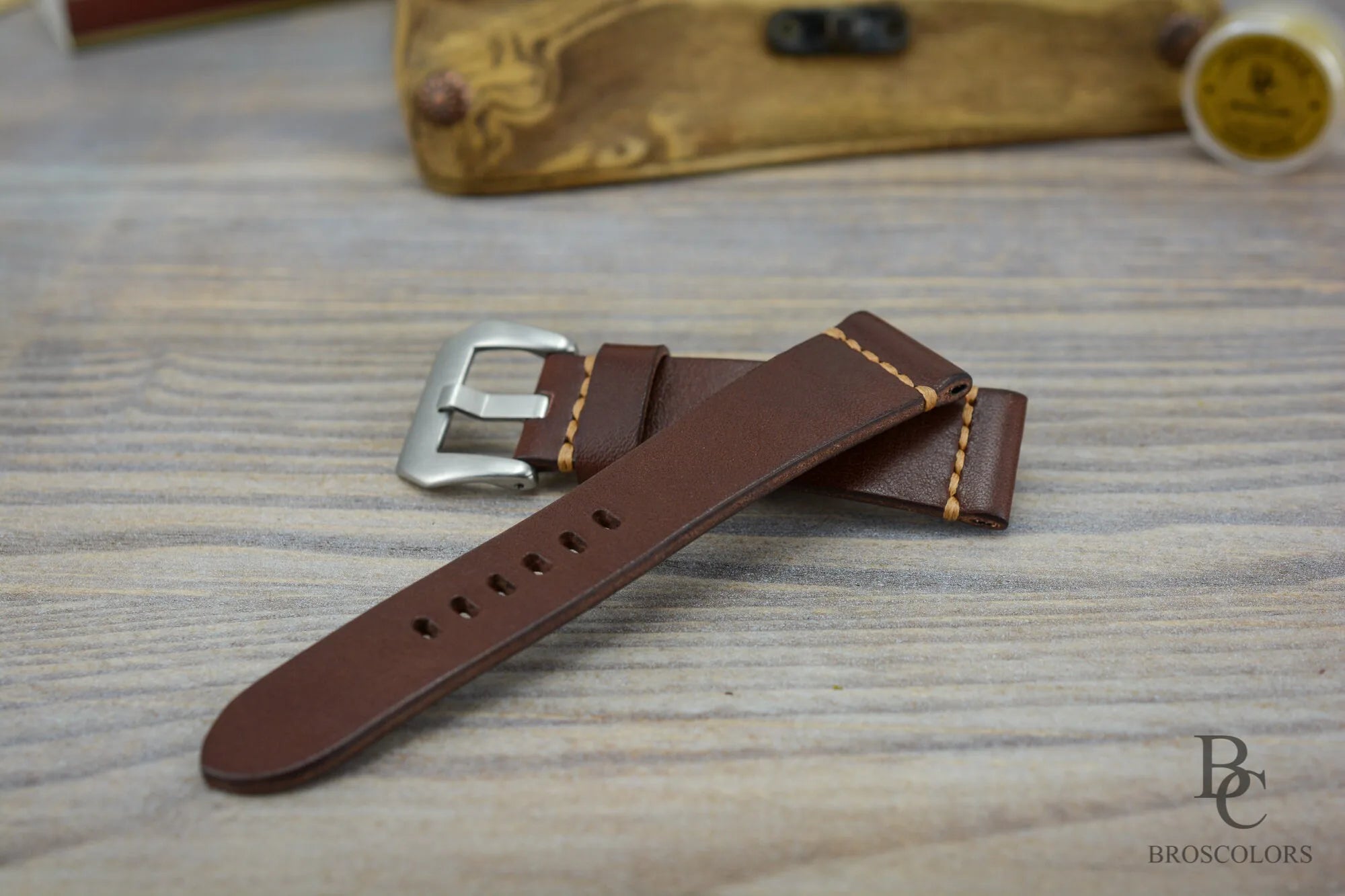 Soft Brown Leather Watch Strap - Ambient Temp