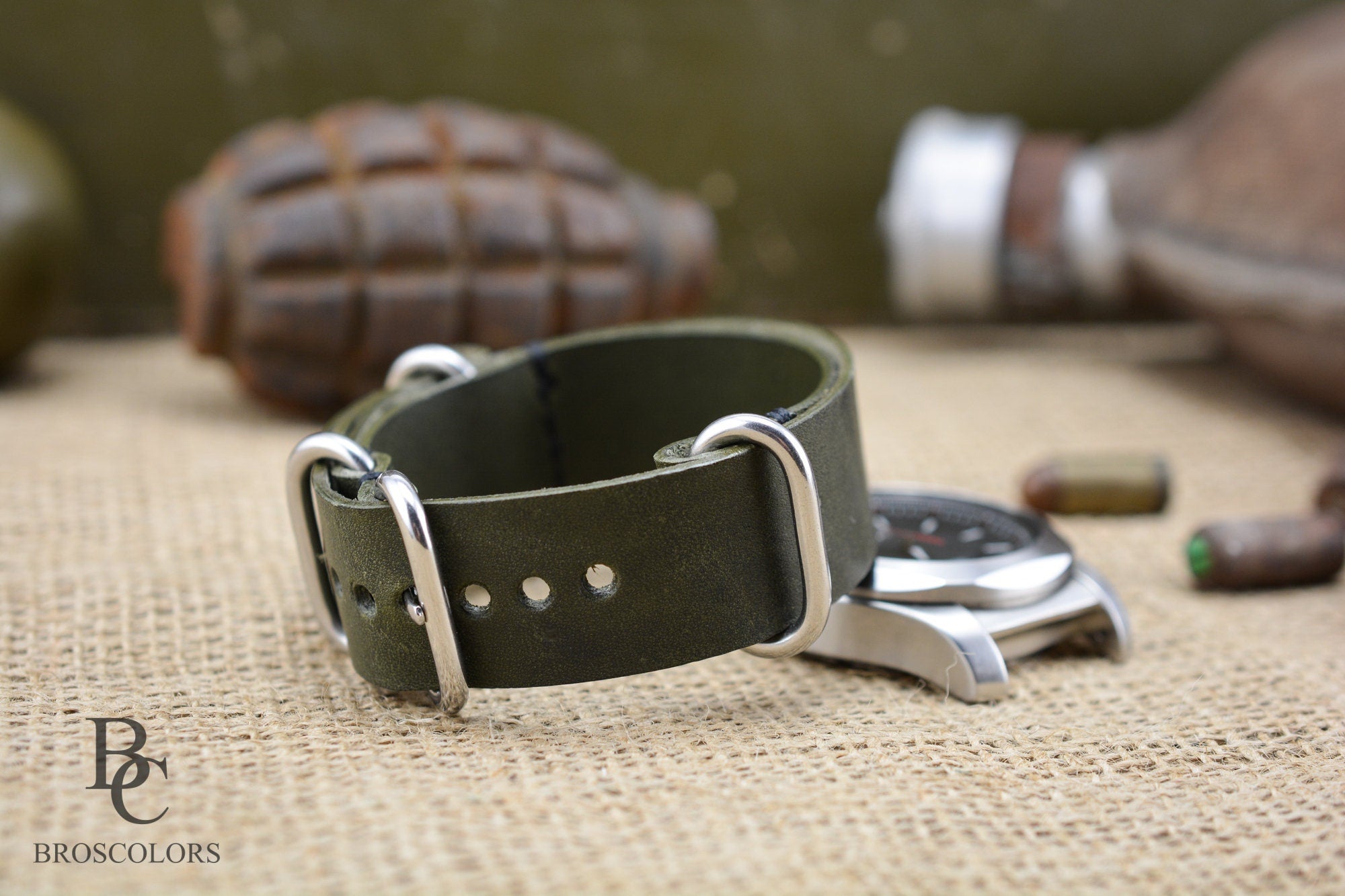 Green Leather Strap