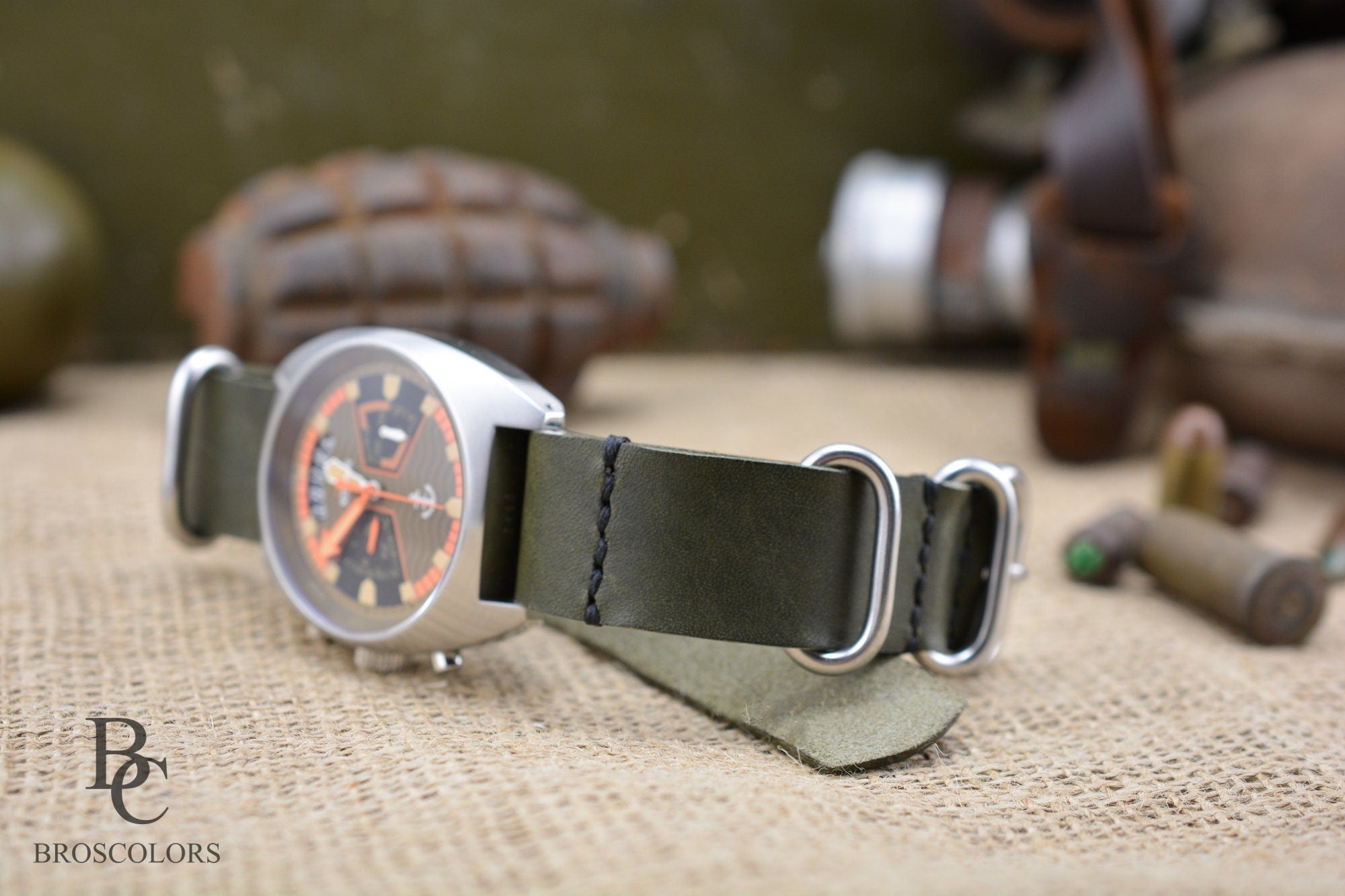 Green Leather Strap